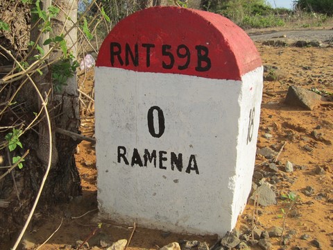 borne kilometrique zero ramena
